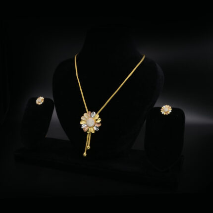 Glimmering-White-&-Rose-Gold-Charm-Necklace-Set-01-dgoldpassion